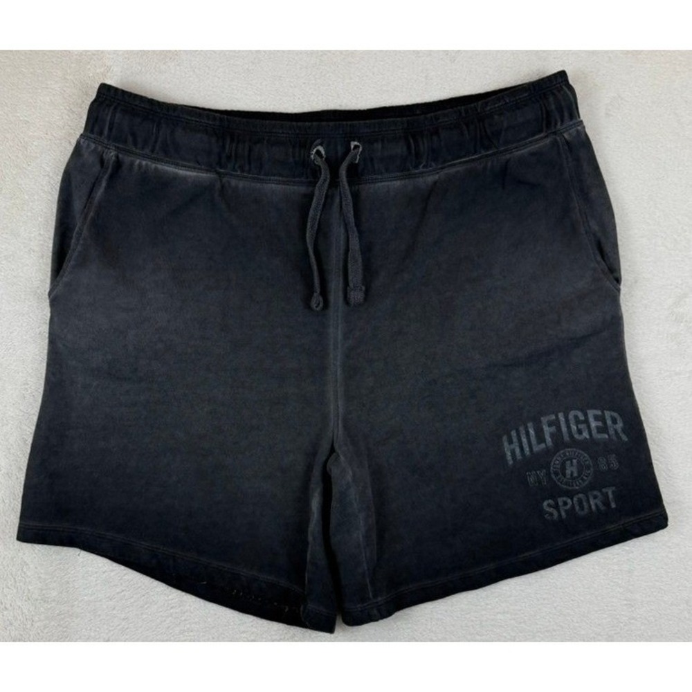Tommy‎ Hilfiger Sport Women's M Charcoal Gray Garment Dyed Lounge Sweat Shorts